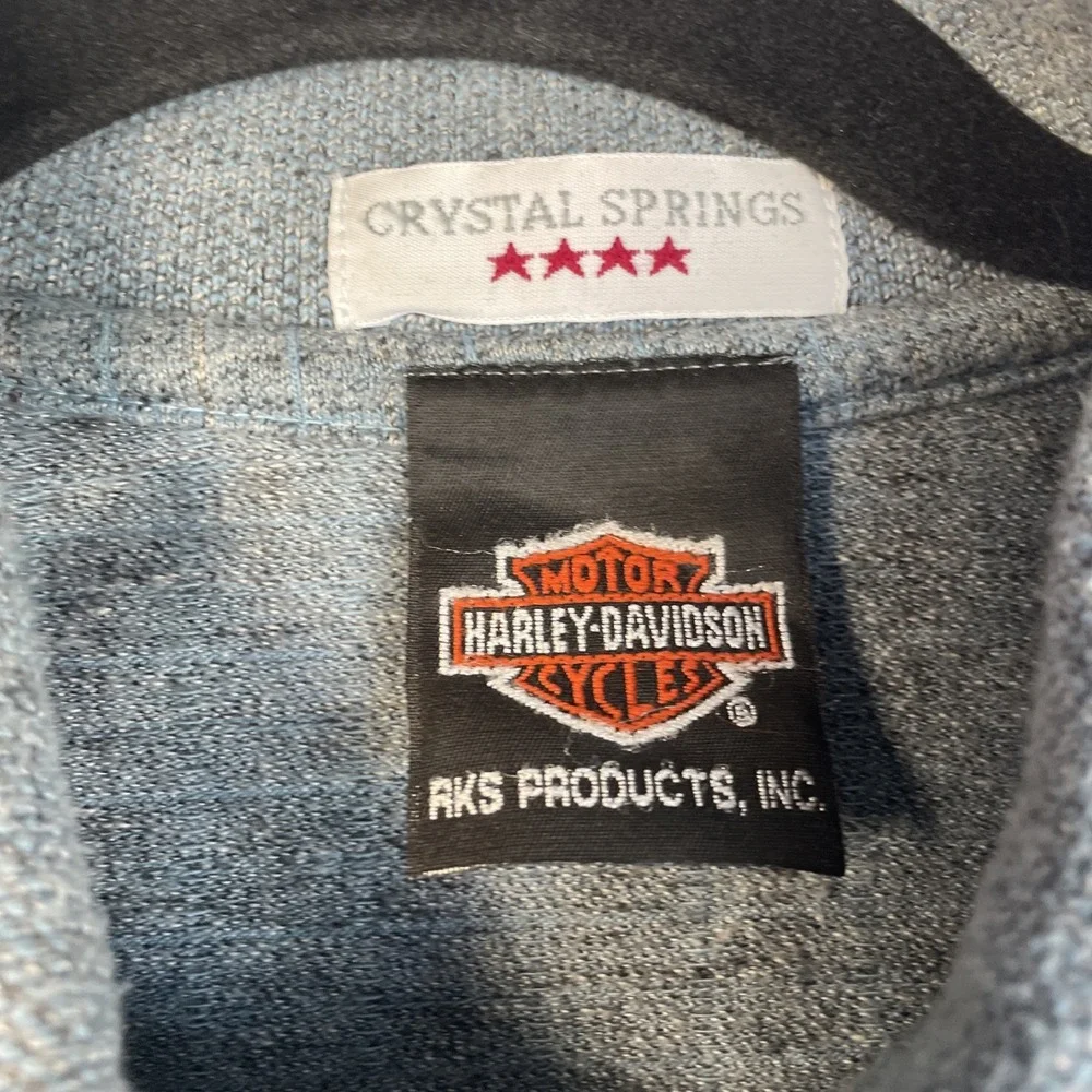 Harley Davidson Men Crystal Springs SS polo shirt Grey XL Sunset Port Richey, Fl